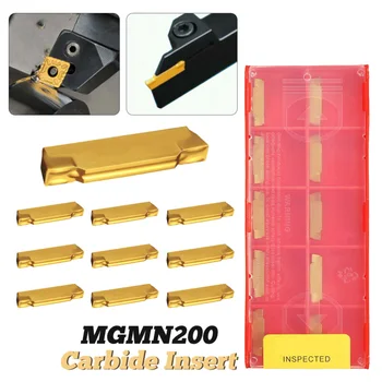 

10pcs Brand New And High Quality MGMN200-G 2mm Width Carbide Insert For MGEHR MGIVR Grooving Cutter
