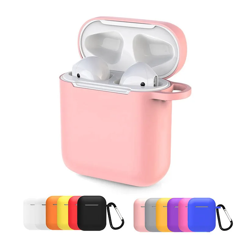 Мягкий силиконовый чехол для наушников Apple Airpods bluetooth беспроводные наушники