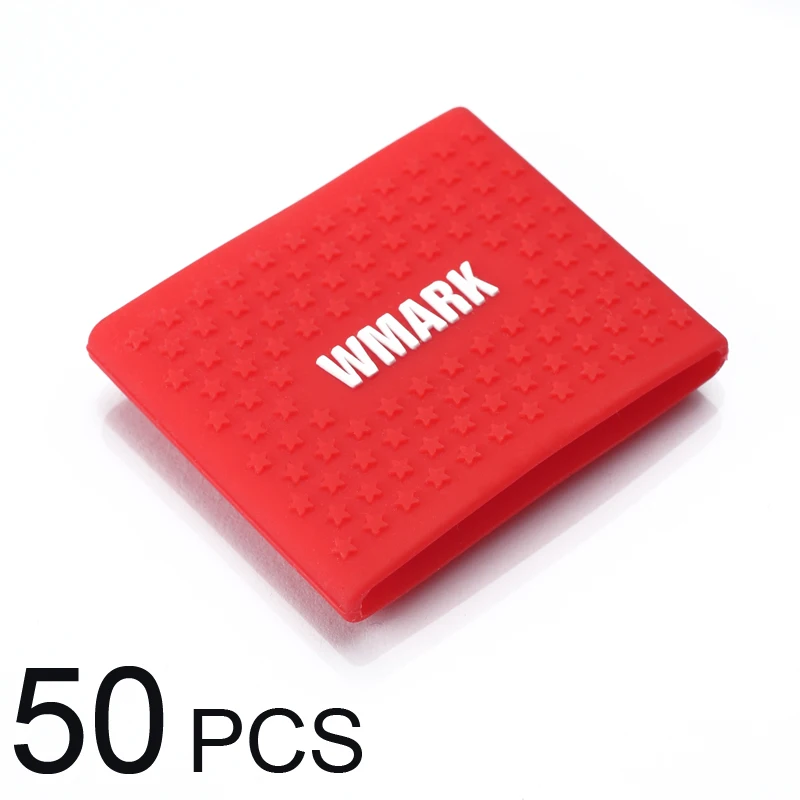 50 PCS Противоскользящее кольцо-триммер WMARK из силикагеля, новинка, раздвижные ножницы, расширенный фейдер, амортизатор, набор силиконовых декоративных колец - Цвет: 50 PCS