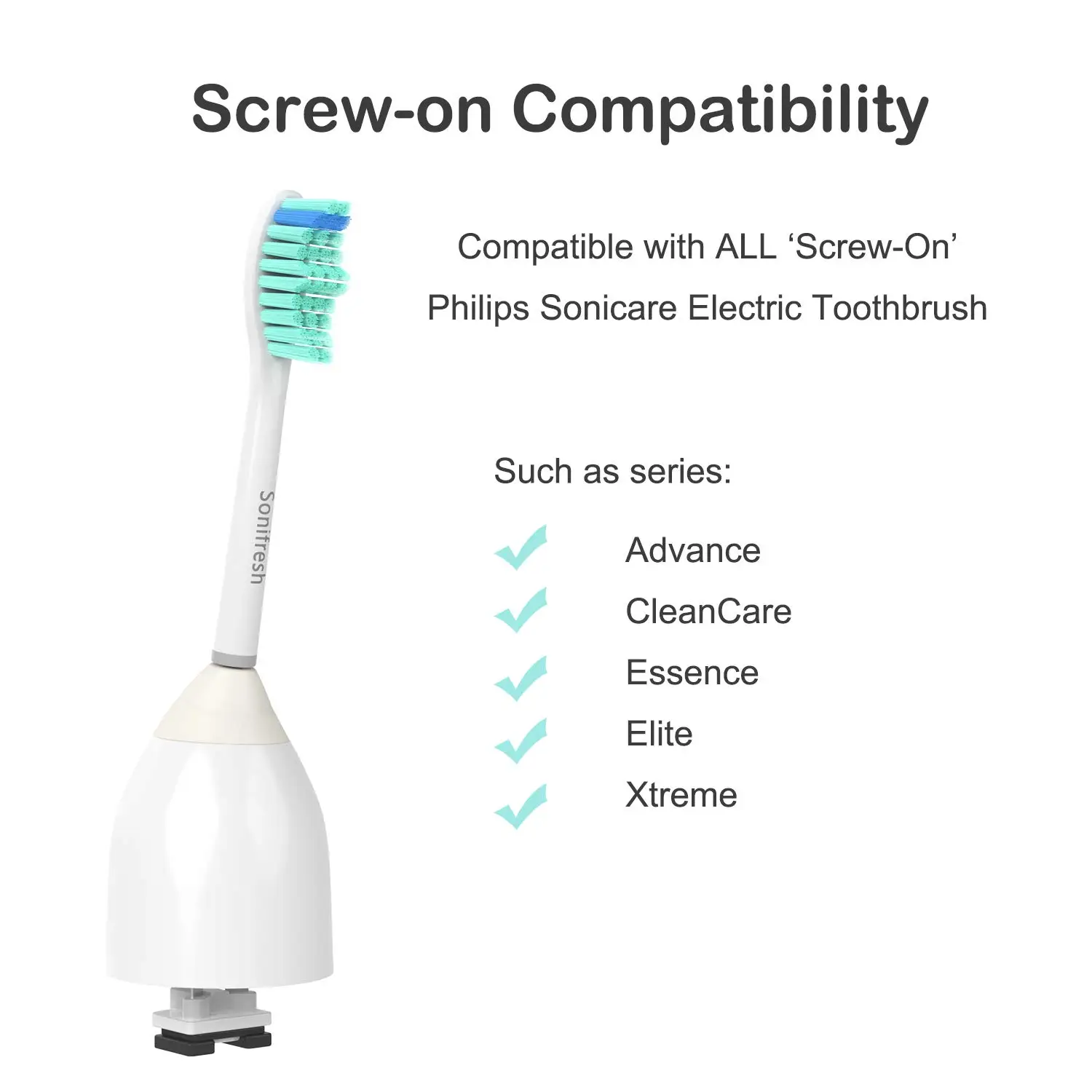 4pcs Brush Heads For Philips Sonicare Toothbrush E-Series Essence Elite Advance HX7351 HX7361 HX7500 HX7800 HX9800 HX9842 HX5310 2