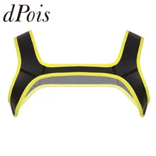 Мужские неопреновые двойные плечевые широкие ремни, ремни, защита мышц, ролевые игры, необычные, для бара, клуба, вечеринки, костюм, ремни, клубная одежда