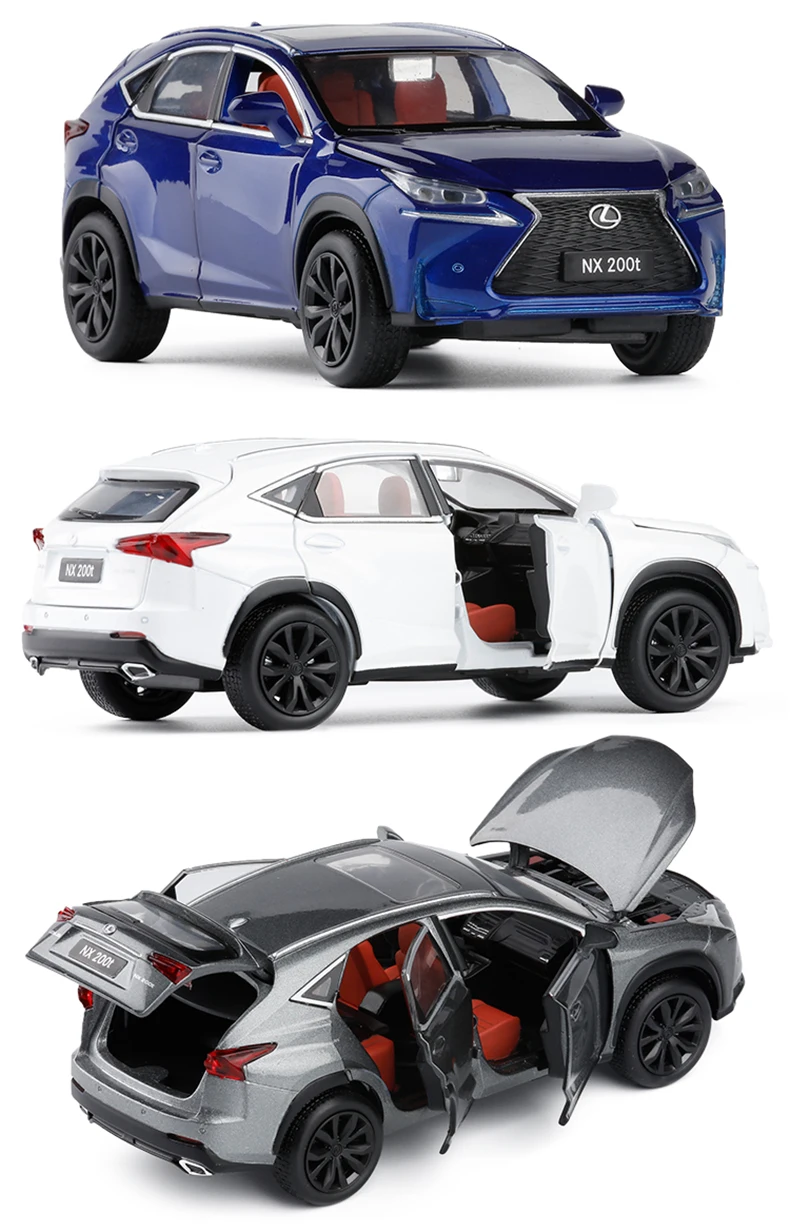 Jackiekim1: 32 металлический Lexus SUV 6 дверь открывающийся звук и светильник ВОИН модель автомобиля 823507
