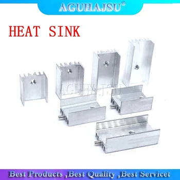 

10Pcs 15*10*16/20/22/25/30/35/40/50 Transistor TO220 Heatsink Radiator With Needle hjxrhgal For Transistors TO-220 white