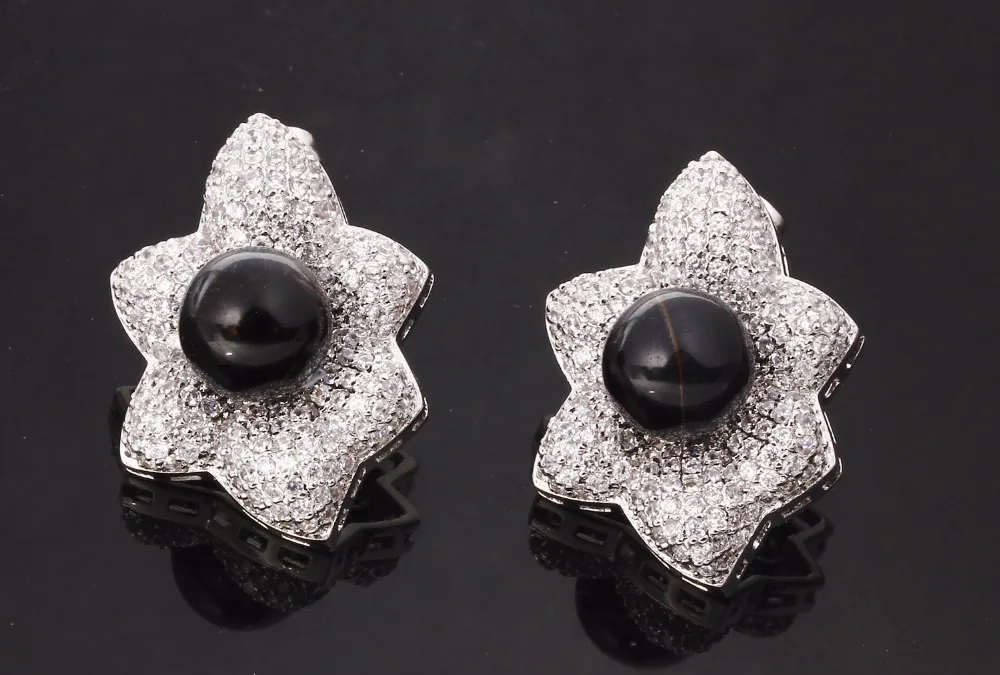 blue tiger eye stone earrings
