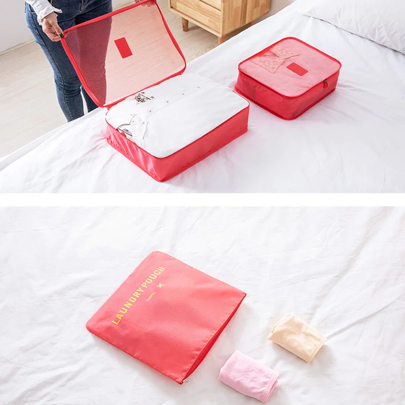 6 шт. органайзер для багажа Упаковка аккуратная одежда сумка чемодан Портативная сумка органайзер для путешествий сумка для домашнего гардероба Одежда для хранения