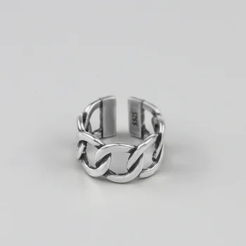 

Coolkala chain old simple all-match couple ring classic sterling silver jewelry