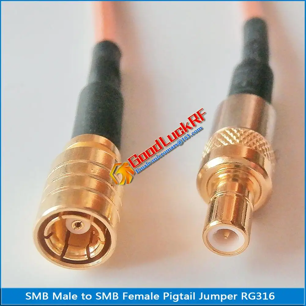 1X sztuk wysokiej jakości SMB męski na SMB żeński wtyk podwójny SMB RF złącze kabel ze zworką RG316 kabel 50 Ohm niska strata