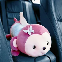 Автомобильный подлокотник, коробка для салфеток, держатель, милая обезьяна, съемная задняя часть автомобильного сиденья, коробка для салфеток, бумажный органайзер для салфеток