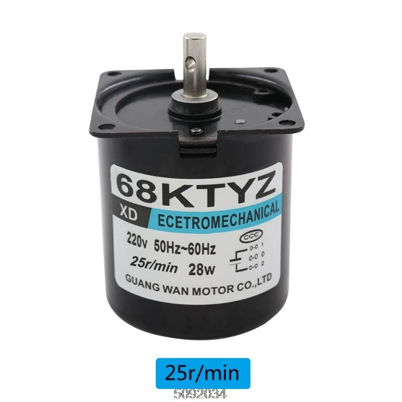 68KTYZ низкая Скорость синхронный двигатель переменного тока 220V 2,5-110r/мин с постоянным магнитом, работающий от постоянного тока - Цвет: 11AG200215-6