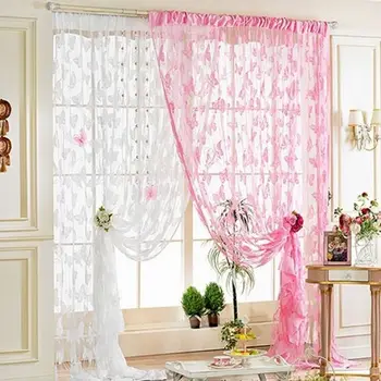 

Line Screen Curtain Blue Butterfly Door Black String Curtain Tassel Window Room Strip 100*200 Fringe Divider Pink Panel Thread