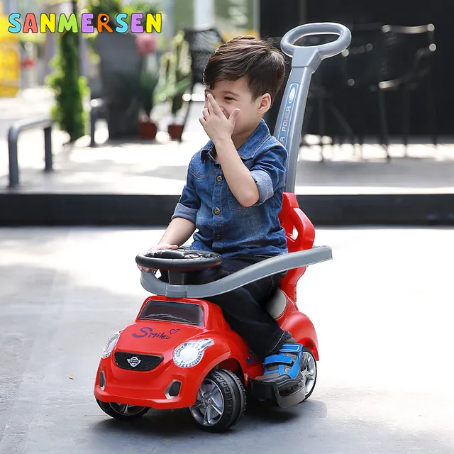 3 In 1 New Upgrade Multifunction Intelligence Baby Walker Children Ride on Toy Car Four Whell Push Trolley Kids Toys Car 2