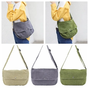 

Fashion Girls Canvas Messenger Sling Bag Large Capacity Women's Shoulder Crossbody Bags for Women Student Casual Satchel 2020