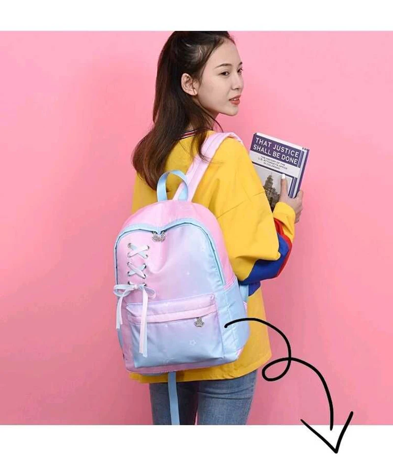 Водонепроницаемый нейлоновый рюкзак Mochilas Shcool, сумка на плечо для девочек-подростков, модная женская детская школьная сумка с несколькими карманами для девочек-подростков