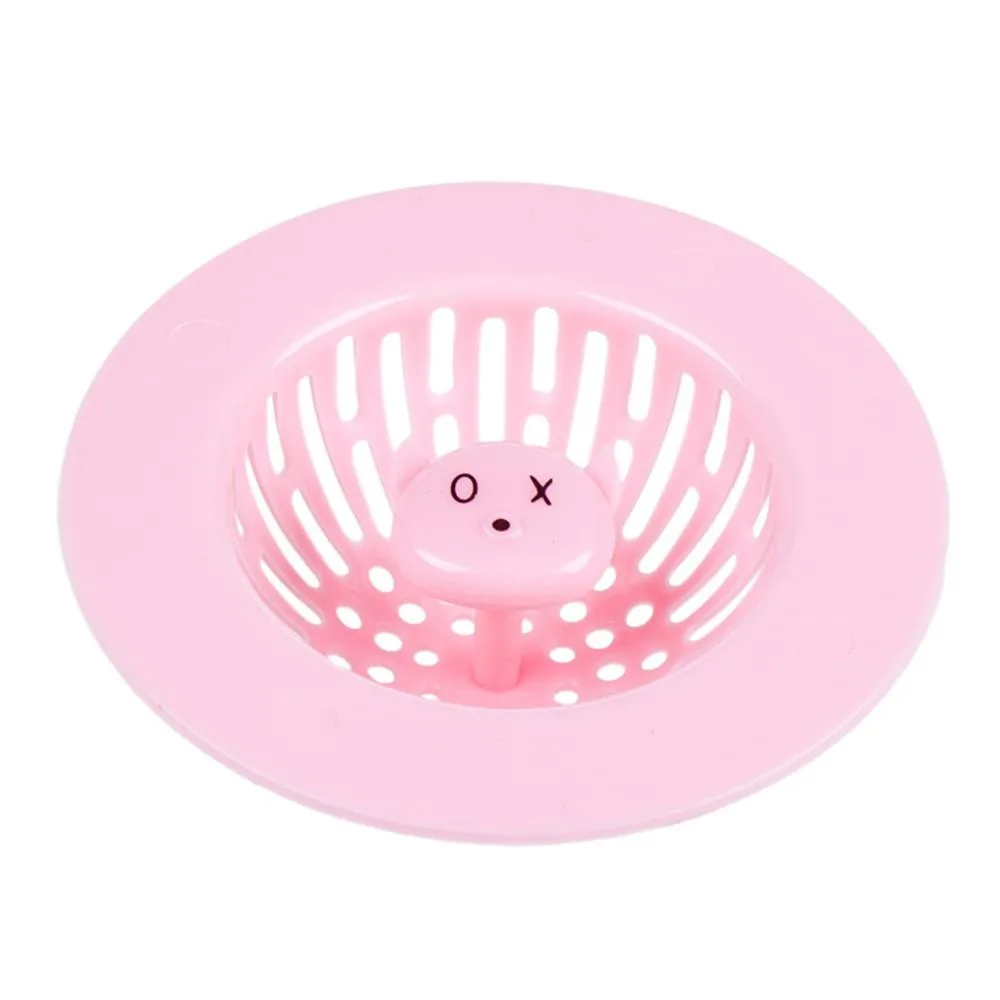 Pink Kitchen Sink Drain Filter Durability Kitchen Water Sink Strainer Cover Floor Drain Plug Bath Catcher Drain Plug K719 - Цвет: Pink