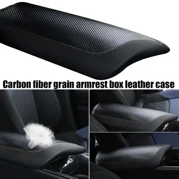

New Vehicle Center Console Armrest Cover Carbon Fiber Look Center Armrest Console Cover Trim Fit for Toyota Camry 2018+ CSV