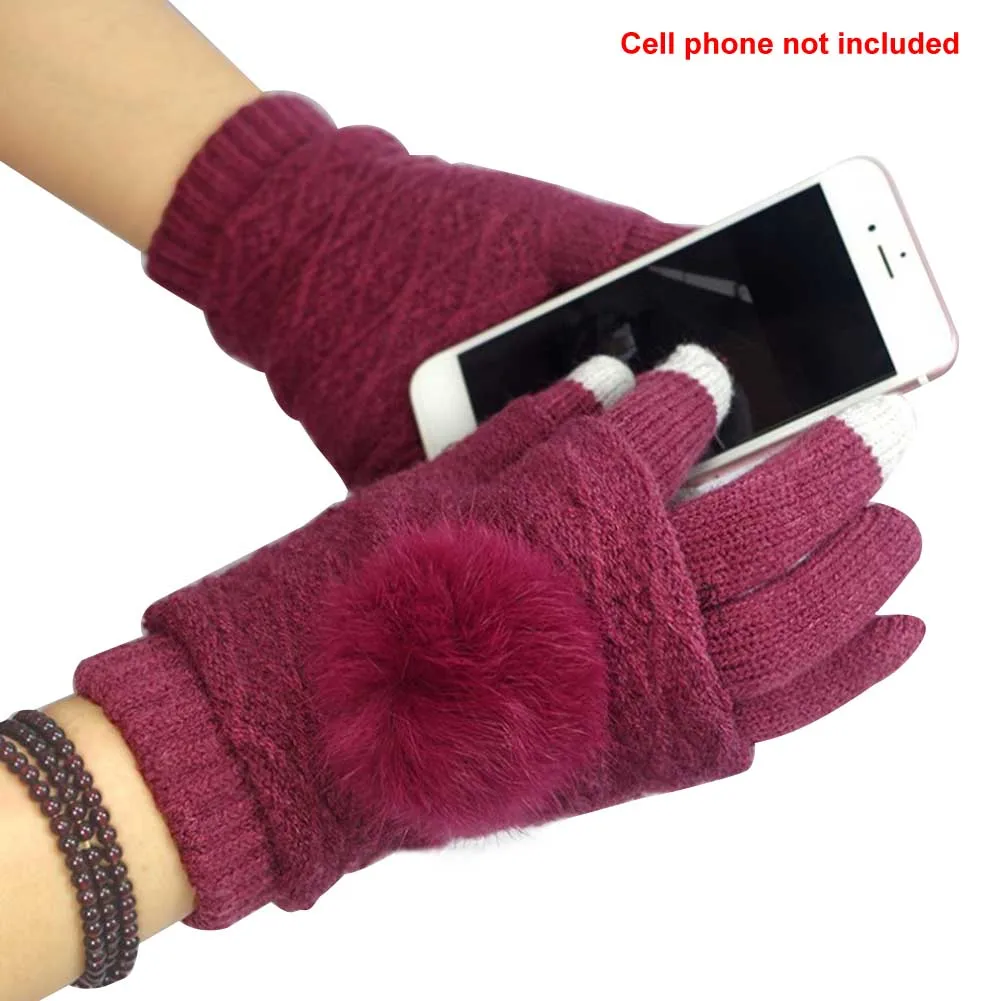 

Practical Cosy Soft Multifunctional Smartphone Sensory Driving Knitted Women Gloves Winter Warm Female Mitten Phone Playing