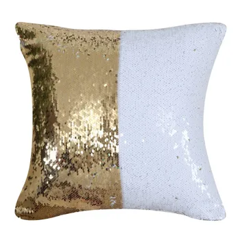 

Mermaid Pillow Case,Double Colors Pillowcases Throw Cushion Cover Magic Reversible Sequins Mermaid