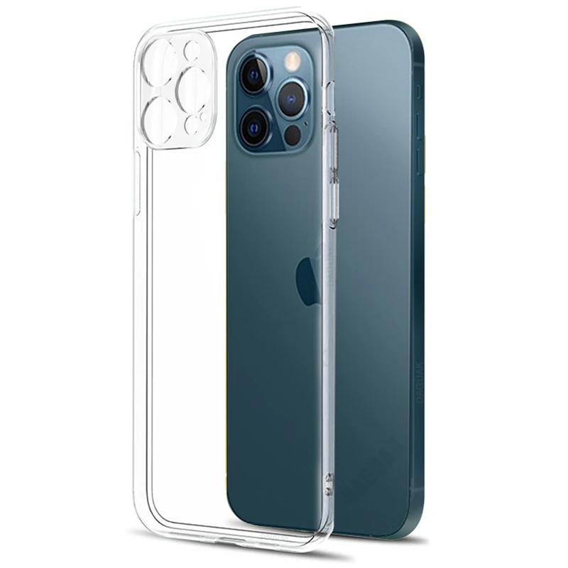 Camera Lens Protection Clear Phone Case For iPhone 12 Pro Max Silicone Soft Cover For iPhone 12