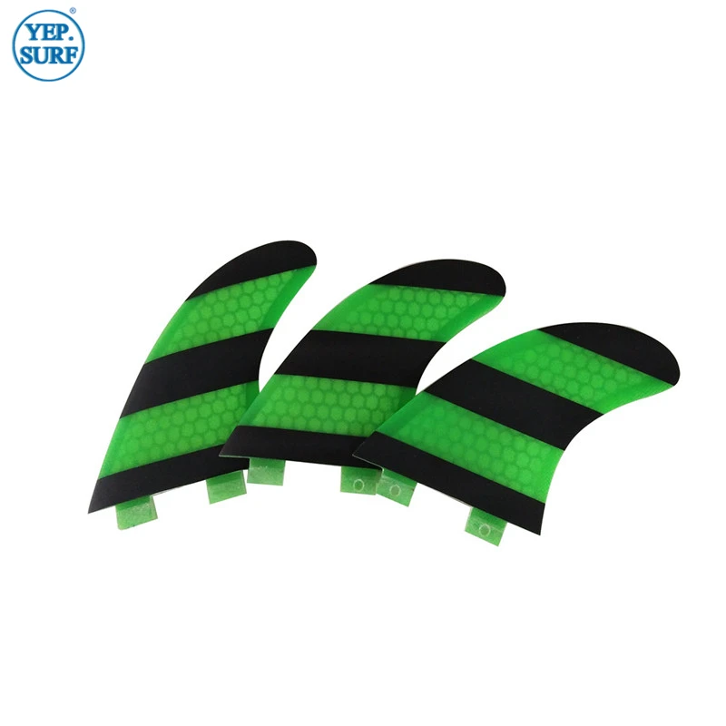 Surfboard Fin Double Tabs L Fins Green and Black Honeycomb Fiberglass in Surfing | Спорт и развлечения
