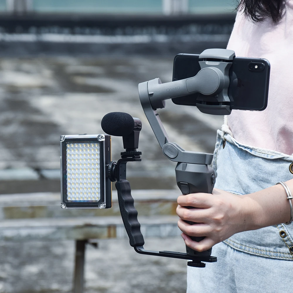 Для DJI Osmo Mobile 2 3 Ручка Стабилизатор устройство прочный l-образный светильник держатель кронштейн расширения для DJI Osmo Мобильные аксессуары