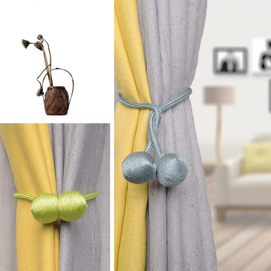 

2pcs Magnetic Pearl Ball Curtain Tiebacks Tie Backs