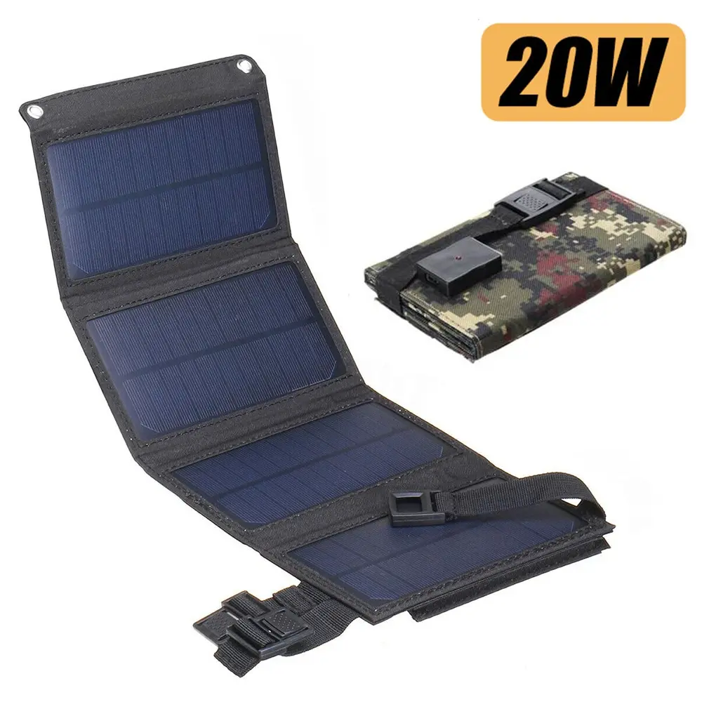 SunPower Складные 20 Вт солнечные батареи зарядное устройство 5 в 2 а USB выходное
