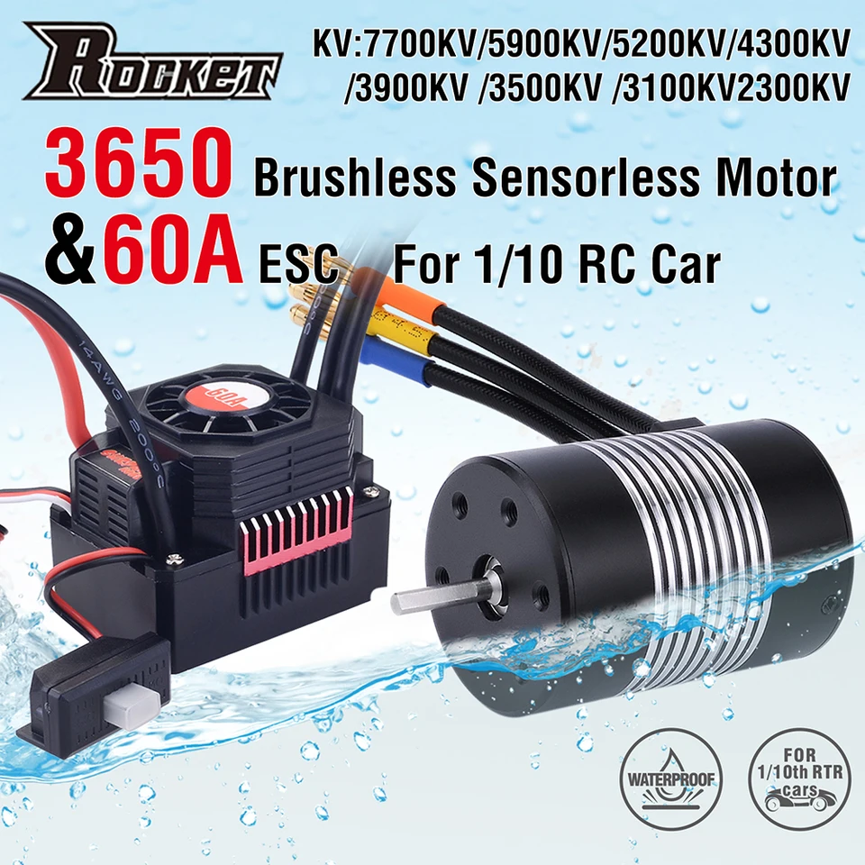 RC Brushless Motor, 3650‑1500KV 4-poliger bürstenloser Motor Motor mit RC Brushless Motor, 3650‑1500KV 4-poliger bürstenloser Motor Motor mit