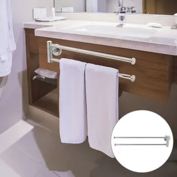 

Bathroom Hanger Set Stainless Steel Hanger Towel Rack Bath Towel Holder (Silver)