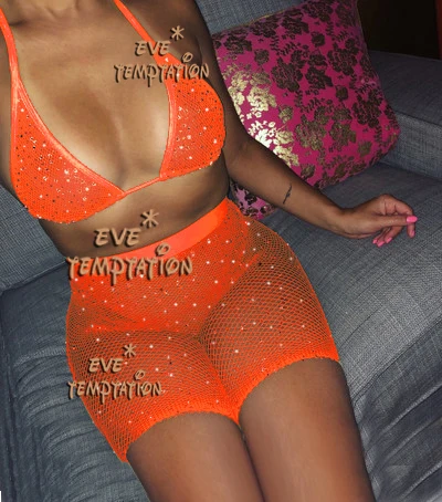 HOT glisten plus size Sexy Lingerie Underwear Stripper seksi Unique panty-hose twinkle Crystal intimates Costumes bra+hot pants