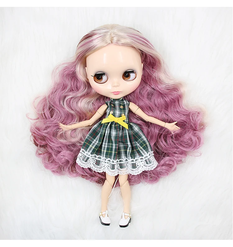 Blyth doll 1/6 joint body white skin три цвета смешивания белых волос Косметика "сделай сам" 30 см bjd подарок для девочки. № 1063/3139/12532