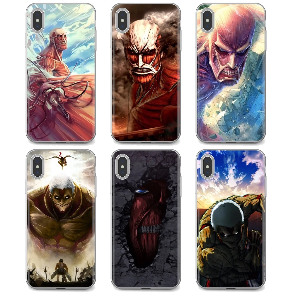 Мягкий ТПУ чехол Shingeki no Kyojin Colossal Titan для Huawei Y6 Y5 2019 Xiaomi Redmi Note 4 5 6 7 8 Pro Mi A1 A2 A3 6X 5X