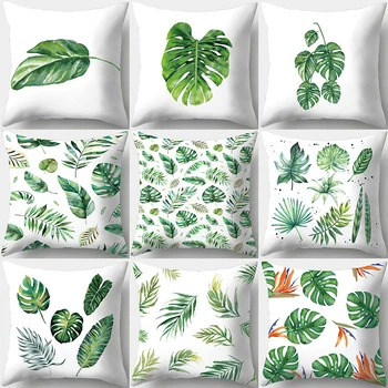 

Tropical Plants Pattern Decorative Cushions Pillowcase Polyester Cushion Cover Throw Pillow Sofa Decoration Pillowcover 40506