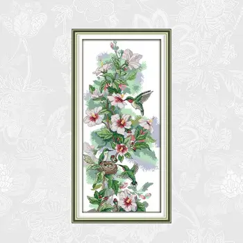 

Joy sunday Cross-stitch Patterns hummingbird art Counted Printed Canvas 11CT 14CT DIY Handmade Embroidery Sets