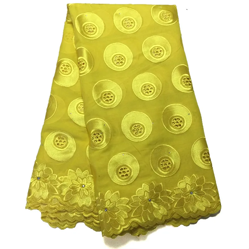 Hot Sale African Swiss Soft Cotton Lace Fabric Stone Nigerian Voile In Switzerland Embroidery For Dress XX82-5 | Дом и сад