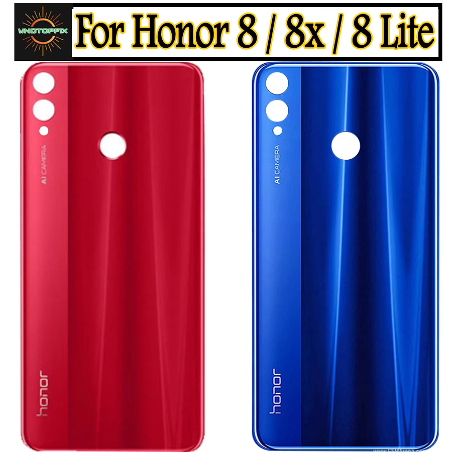 Крышка батарейного отсека для Huawei Honor 8X Задняя стеклянная крышка корпуса корпус