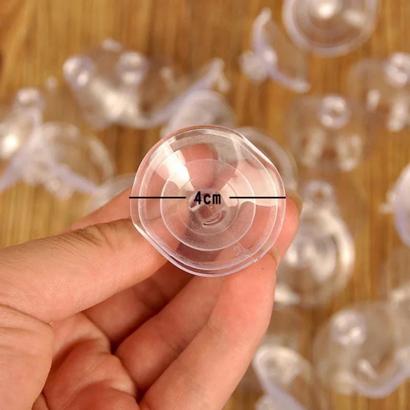 

10PCS Powerful Suction Cup Perforated Transparent Plastic Suction Cups 4cm Diameter Suction Cup