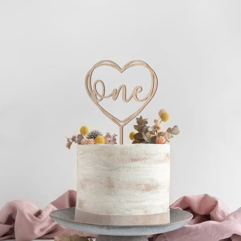 Cake Topper Oh Baby En Bois, Baby Shower Décorations De