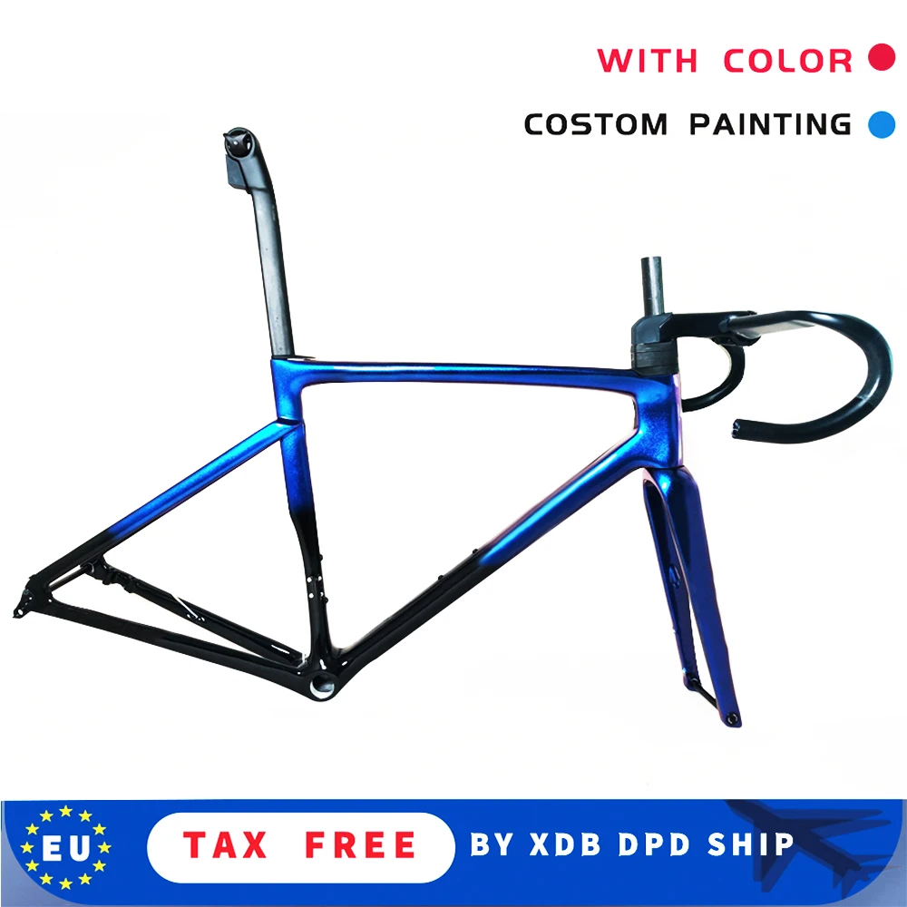 Light Weight Carbon Road Frame T1000 UD Disc Cycling Bike Frameset Disc