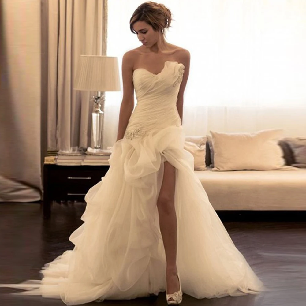 Romantic Organza Mermaid Wedding Dress 