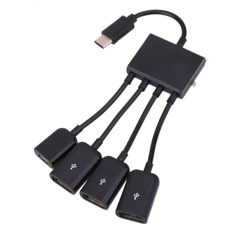4 в 1 USB 3,1 тип-c до 4 USB женский порт адаптер удлинитель зарядного устройства