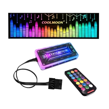 

COOLMOON Chassis Light Board RGB Light Board Power Light Board 5V Luminous Ie Card Backplane Computer Light Board