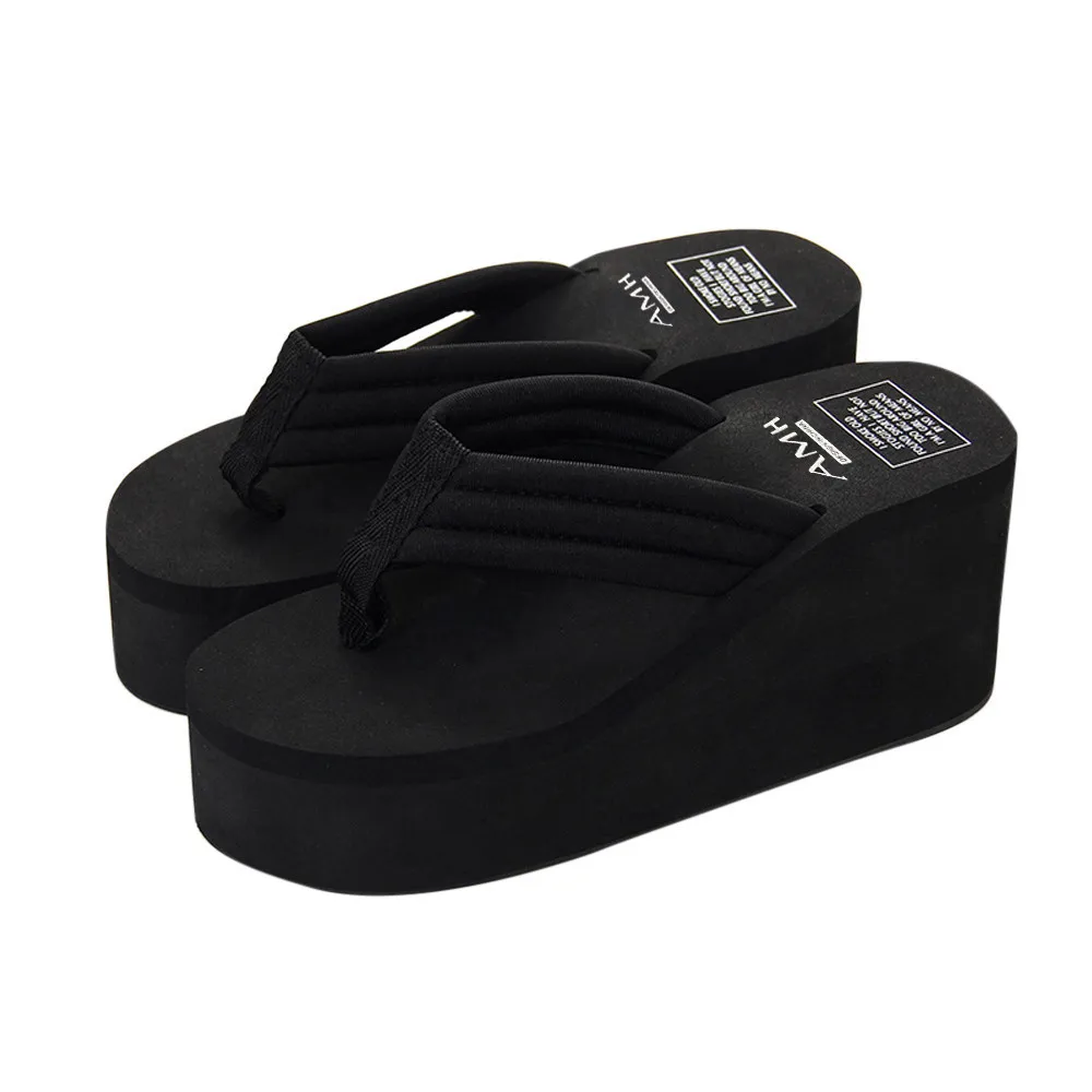 

SAGACE Women Summer Slipsole Fashion Round Toe Clip Toe Platform Wedges Shoes Sandals Slipper Slip-On Beach Shoes 2020 X1219