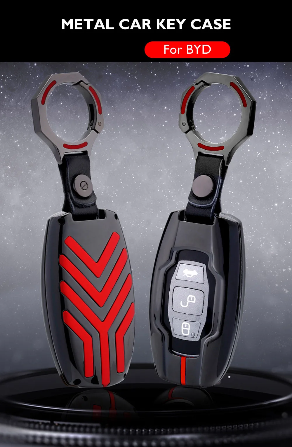 Чехол для ключей из цинкового сплава для BYD Surui Qin Song G6 G5 S7 Sirui Smart Remote Fob Shell Защитная крышка сумка для ключей авто аксессуар