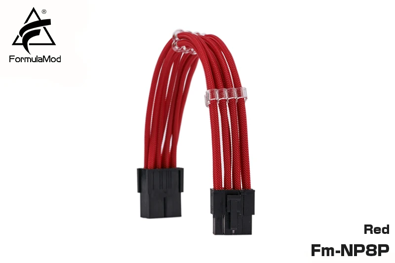 thumbnail image 1 of FormulaMod Fm-NP8P PCI-E 8Pin(6+2) Power Extension Cable For Motherboard/GPU 8 Pin 18AWG Solid Color Cables With Cable Comb, 1 of 5