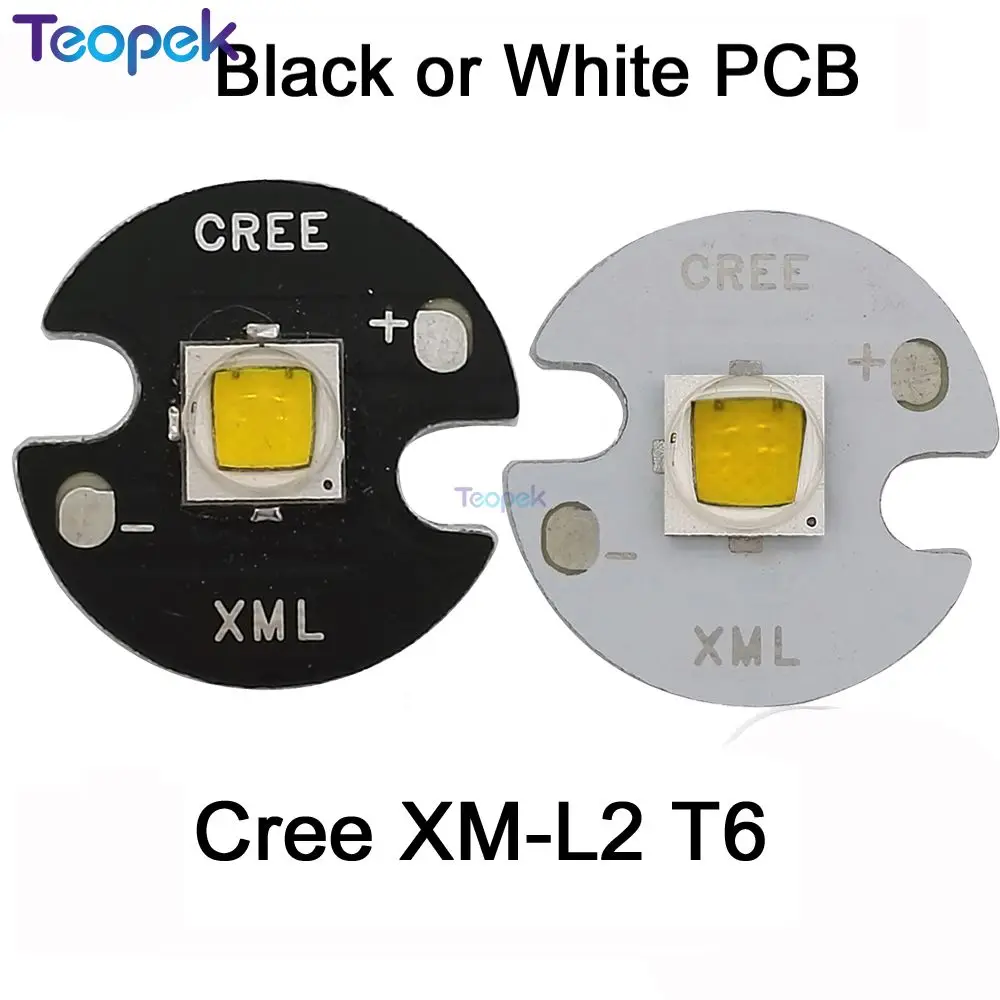 CREE XML2 светодиодный XM-L2 T6 10 Вт белый нейтральный белый теплый белый высокой мощности Светодиодный излучатель с 16 мм 20 мм PCB для фонарика фонарь