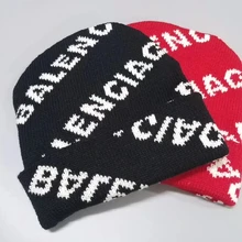 Весна Зима Новая мода знаменитые вязаные шапки бини вязаная шапка с буквенным принтом для мужчин и женщин Повседневная брендовая шапка