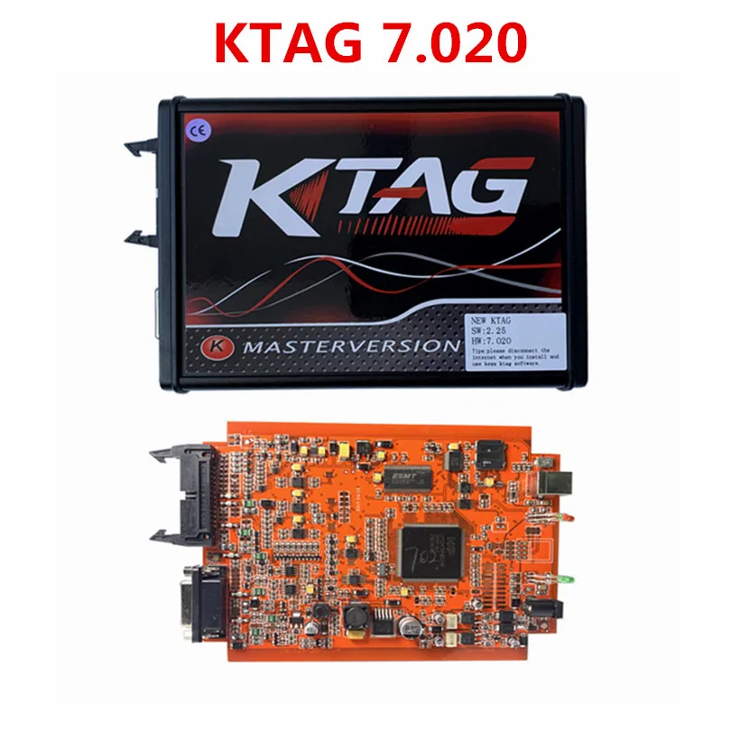 Заводская цена A+ KESS V2 5,017 V2.47 EU красный ECM Титан KTAG 7,020 V2.25 4LED онлайн мастер BDM Рамка ECU чип тюнинговый программатор - Цвет: KTAG 7.020 EU 4LED