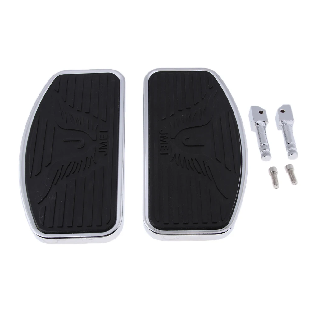 Pair of Front/Rear Mini Floorboards Foot Pegs Replcement for Honda VTX1300 VTX1800 for Suzuki VL400 VL800 C50, Black