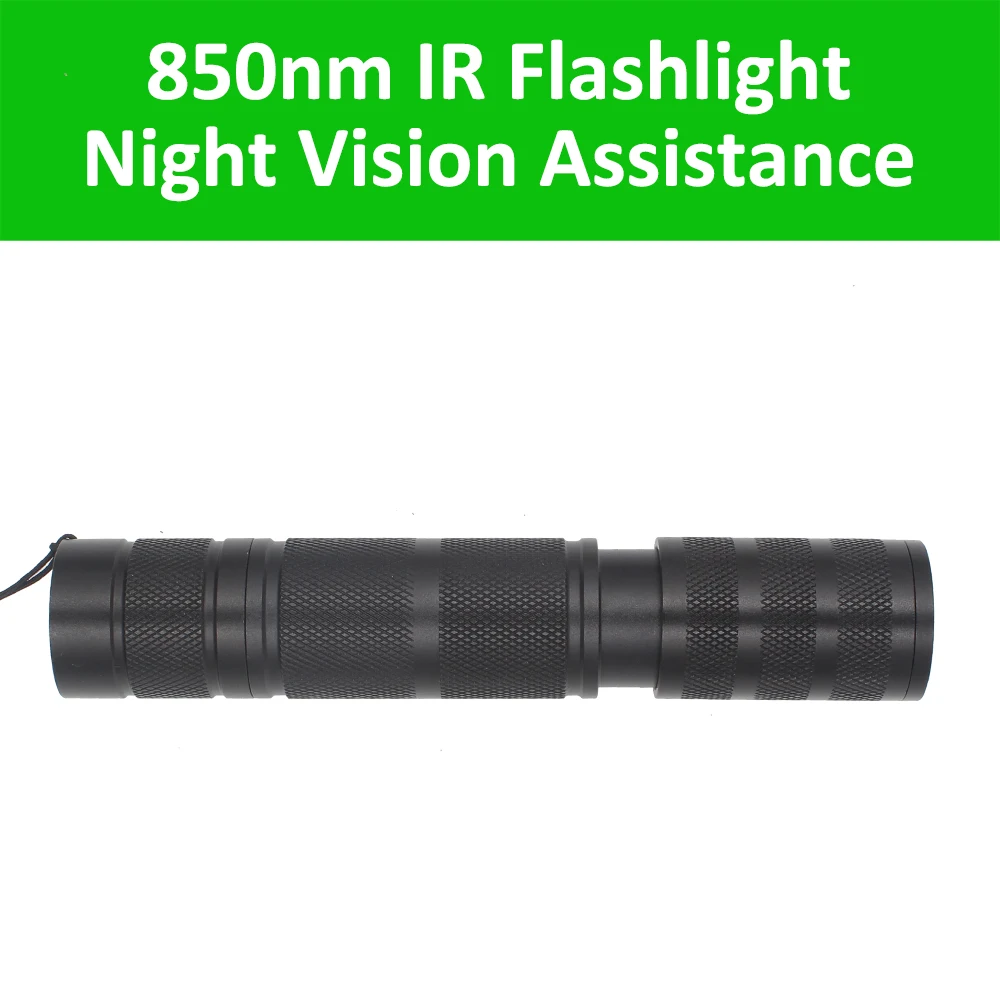 

Night Vision Light Assistance Illuminator 850nm Infrared IR Torch for Tactical Outdoor Hunting- View Distance LED 200m Laser 400