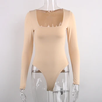 FSDA Long Sleeve Knitted Skinny Bodysuit Women 6
